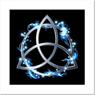 Blue Magic Triquetra Celtic Knot Posters and Art